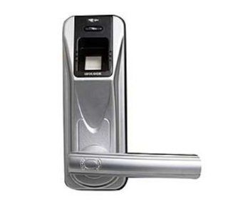 Biolock 426 Biometric Fingerprint Entry Door Lock, Matte Black with Black Accent   Door Levers  