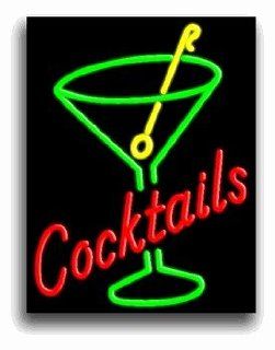 Cocktails Neon Sign Martini Glass Neon sign Patio, Lawn & Garden