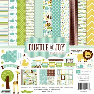 Bundle Of Joy Boy Collection Kit 12"X12"  Echo Park Paper 12 x 12 Scrapbooking Kits