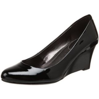 Calvin Klein Women's Yana Wedge Pump, Black, 5 M US Shoes