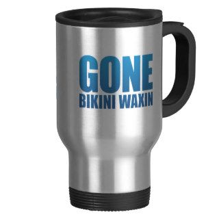 GONE BIKINI WAXING, Brazilian Wax Meme   Blue Coffee Mug