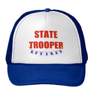 RETIRED STATE TROOPER TRUCKER HAT