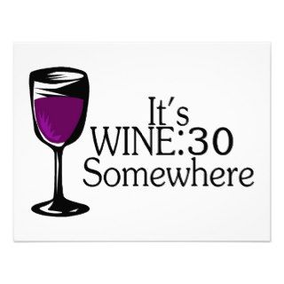 Its Wine 30 Somewhere Personalized Invites
