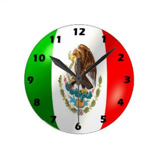 Mexican Flag Wall Clock