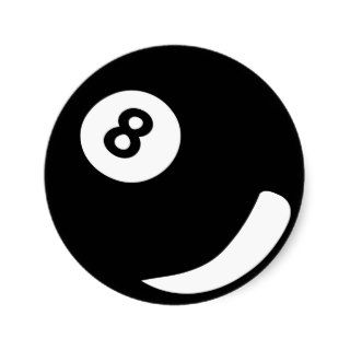 8 pool billiard ball black billiards round sticker