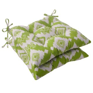 Pillow Perfect Lime Weather Resistant Outdoor Seat Cushions (Set of 2) Pillow Perfect Outdoor Cushions & Pillows