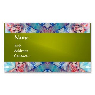 AVALON PSYCHEDELIC    monogram ,pink purple yellow Business Card Template