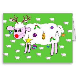 Christmas Sheep Greeting Cards