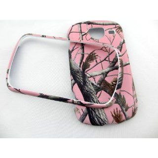 SAMSUNG BRIGHTSIDE U380 Camo Pink Pine RUBBERIZED HARD COVER CASE SNAP ON Cell Phones & Accessories