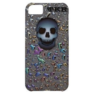 Monogrammed Blue Skull on Oily LOOK iPhone 5C Case