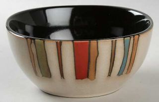 American Atelier Canyon Stripes Soup/Cereal Bowl, Fine China Dinnerware   Multic