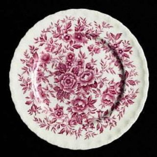 Grindley Printemps Pink Salad Plate, Fine China Dinnerware   Pink Floral Rim&Cen