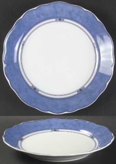 Wedgwood Stockholm Salad Plate, Fine China Dinnerware   Scandic Blue, Blue Rim,
