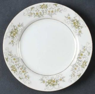 Crescent (Japan) Pickadilly Bread & Butter Plate, Fine China Dinnerware   Green/