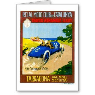 Catalunya Auto / Car Club Vintage 1922 Ad Greeting Cards