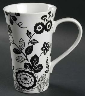 222 Fifth (PTS) Garden Revelry Latte Mug, Fine China Dinnerware   Floral,Butterf