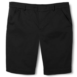 Pure Energy Womens Plus Size 11 Rolled Cuff Chino Shorts   Black 20W