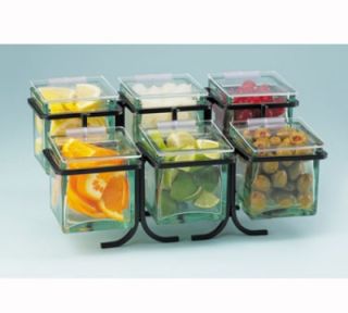 Cal Mil Lid w/ Notch & Soft Hinge For 4 x 4 in Glass Jars