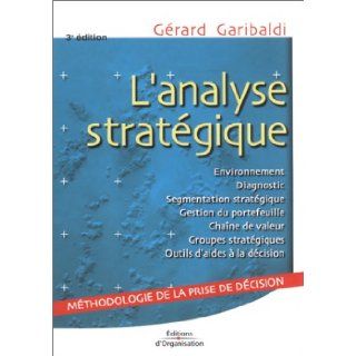 L'analyse stratgique Grard Garibaldi 9782708125285 Books