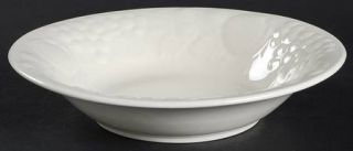 Philippe Richard Fruit Rim Soup Bowl, Fine China Dinnerware   White,Embossed Fru