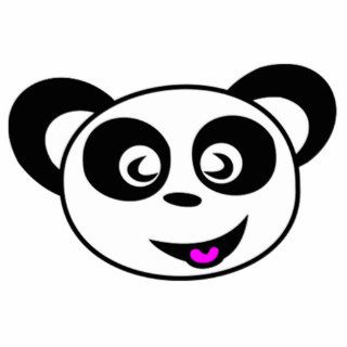 Cartoon Panda Bear Face Acrylic Cut Out