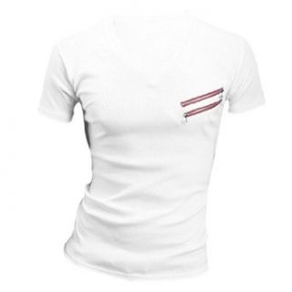 Mens Chic V Neck Short Sleeve Slant Zipper Front Decor Slim Fit T Shirt at  Mens Clothing store Fashion T Shirts
