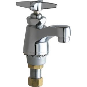 Chicago Faucets 1 Handle Kitchen Faucet in Chrome with 3 3/8 in. Integral Cast Brass Spout 701 COLDABCP