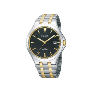 Pulsar Mens Two Tone Stainless Steel Dress Watch