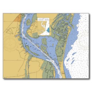 Georgetown, South Carolina Nautical Chart Postcard