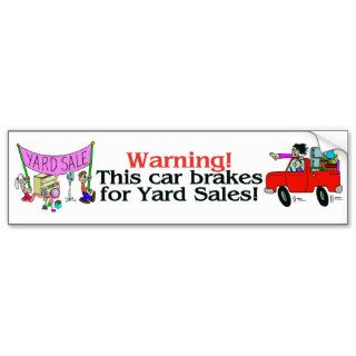 Yard Sale Bumper Stickers