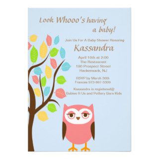 Owl Who's Having a Baby Shower Invitation