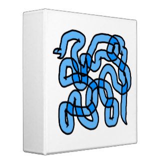 Cool Blue Snake Design. 3 Ring Binders