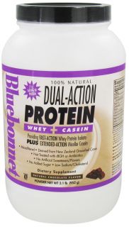 Bluebonnet Nutrition   Dual Action Protein Whey + Casein Natural Chocolate Flavor   2.1 lbs.