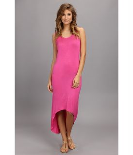 Ninety Solid High Low Tank Dress Womens Dress (Coral)