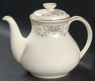 Royal Doulton Juliet Teapot & Lid, Fine China Dinnerware   The Romance Collectio