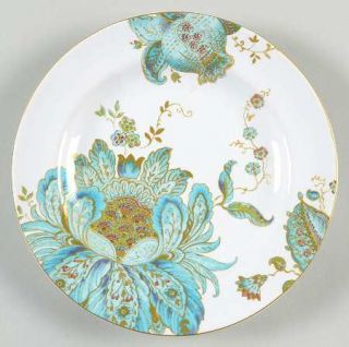 222 Fifth (PTS) Eliza Spring Blue Appetizer Plate, Fine China Dinnerware   Aqua/