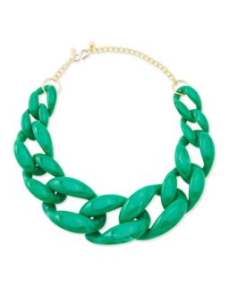 Green Link Necklace   Kenneth Jay Lane