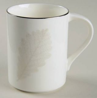 Mikasa Silver Leaves Mug, Fine China Dinnerware   Elegance,Leaves,Square,Platinu