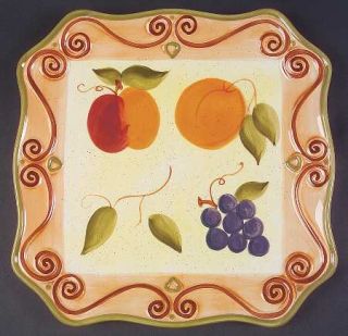 Tabletops Unlimited Medici  Service Plate (Charger), Fine China Dinnerware   Fru
