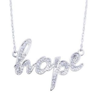 0.12 CT.T.W. Diamond Hope Script Necklace in Sterling Silver
