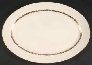 Lenox China Imperial 16 Oval Serving Platter, Fine China Dinnerware   Inner Gol