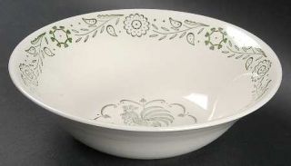 SCIO Provincial 8 Round Vegetable Bowl, Fine China Dinnerware   Green Rooster C