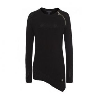 Armani Jeans Women's Asymmetric Sweater UK 14 Black Pullover Sweaters