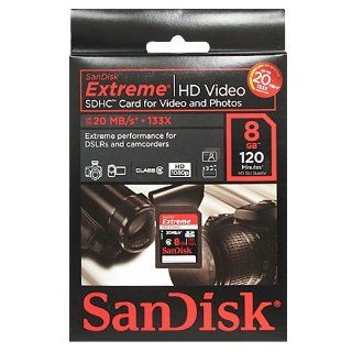 Sandisk Extreme 8GB HD Video Photo SDHC Memory Card for Sony Cyber Shot DSC WX5, DSC TX9, TX7, TX5, DSC S2100, S2000, DSC W390, W380, W370, W360, W350, W330, W320, W310, DSC HX5, HX5V, H55, DSC T99 Digital Cameras Computers & Accessories