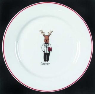Rainbow Mountain Rax1 Salad Plate, Fine China Dinnerware   SantaS Reindeer Cent