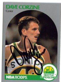 1990 91 HOOPS #436 DAVE CORZINE SONICS SIGNED JSA AUTO Sports Collectibles