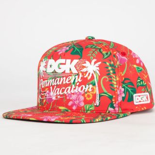 Permanent Vacation Mens Snapback Hat Red One Size For Men 232831300