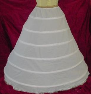 6 Bone Hoop Cotton Bridal Petticoat Wedding Slip Skirt (160DS) (Regular, Bridal Taffeta) Apparel Half Slips