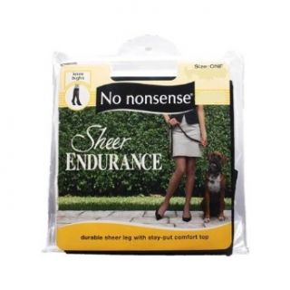 No Nonsense Sheer Endurance Knee Highs (2 pair), Midnight Black Durable Sheer Leg & Toe, Size One