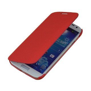 Red Flip PU Leather Book Case Hard Cover For Samsung Galaxy S4 SIV i9500 Cell Phones & Accessories